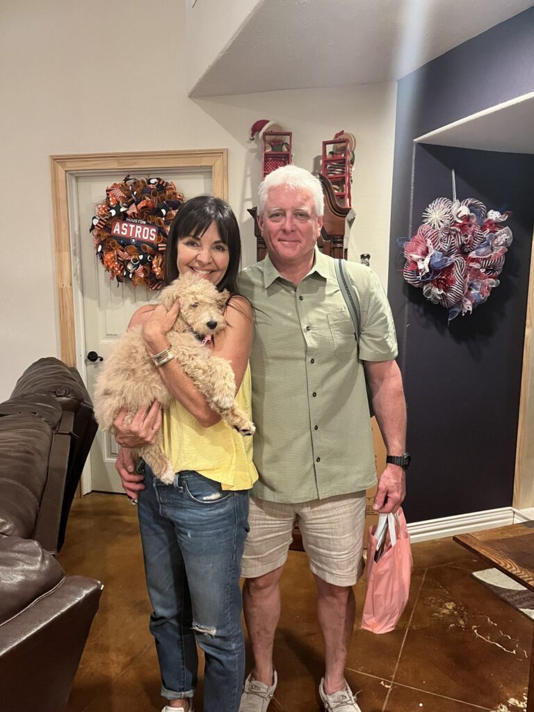 Emma on her way to her new home in Austin.